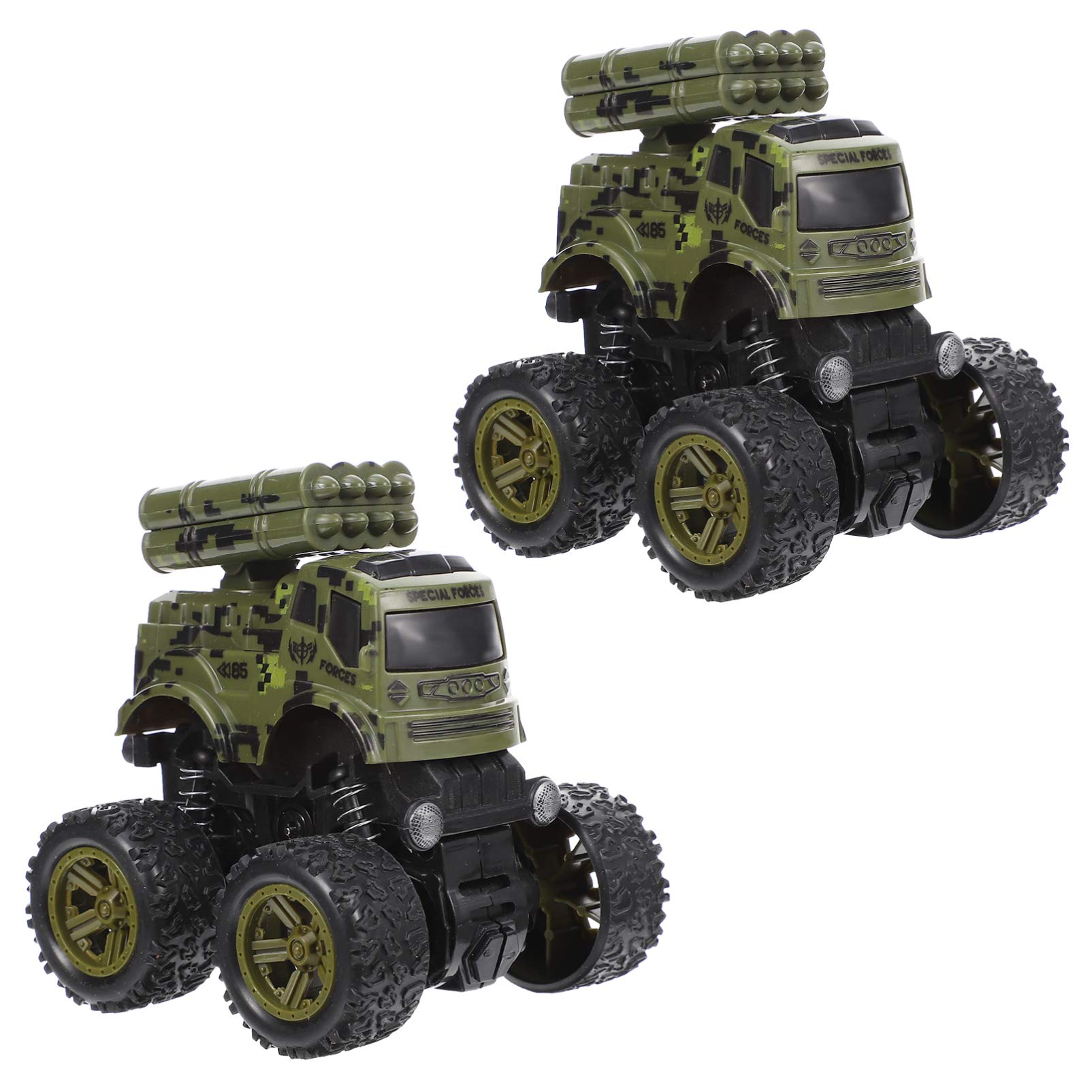 Amosfun 2-Pack Kids Inertial Toy Cars - Durable Push and Go Cars for Boys & Girls - Fun Race Car Toys for Toddlers Age 3-5 - Perfect for Indoor Play, Birthday Gifts & Preschool Learning Activities
