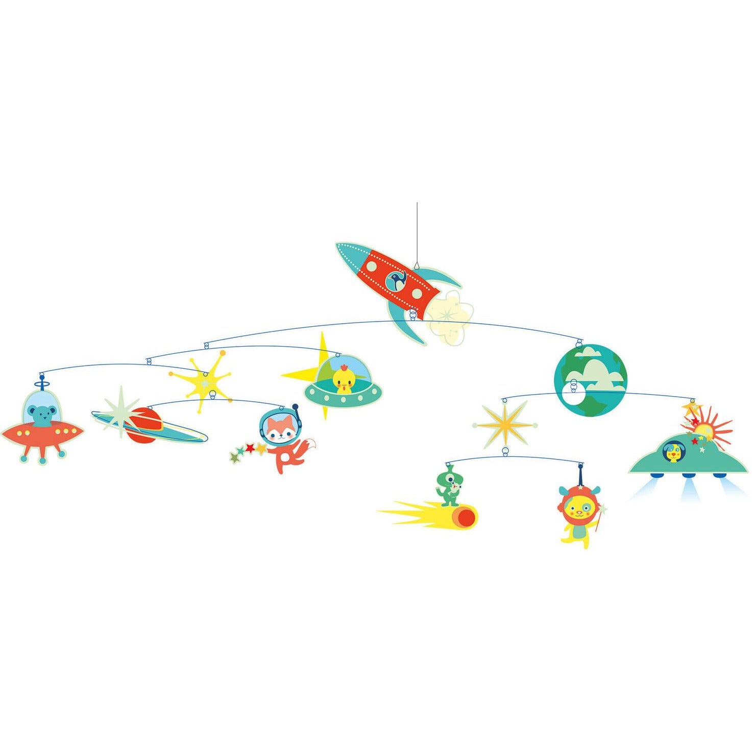 Glow in the Dark Space Mobile - LED Solar System Nursery Decor for Baby Room, Kids Bedroom & Playroom - Perfect for Newborn Gifts & Space Themed Parties