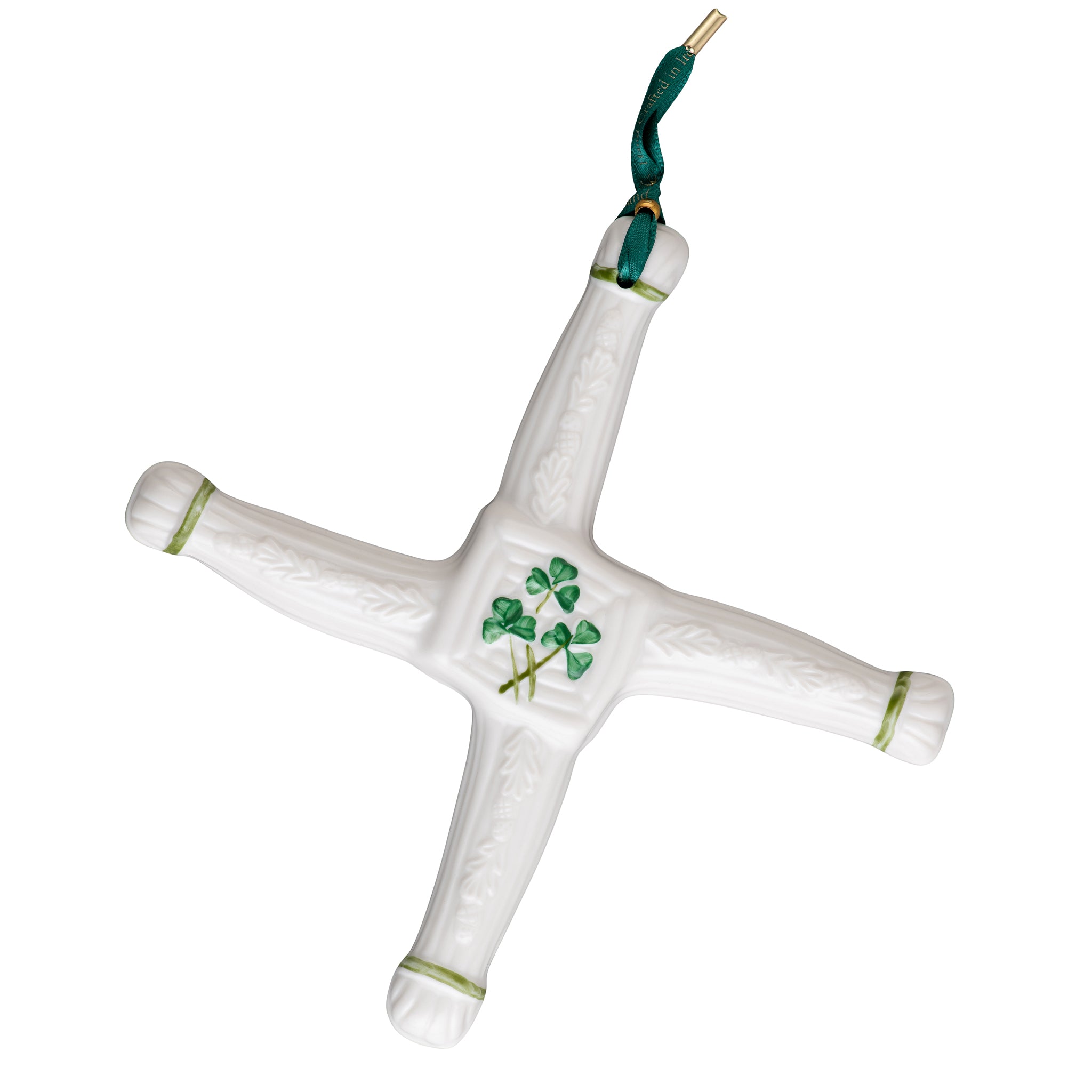 Belleek Classic St Brigid's Day Cross - Handcrafted Irish Ceramic Wall Decor for Home & Office - Perfect for St. Patrick's Day, Irish Weddings & Celtic Gift Giving