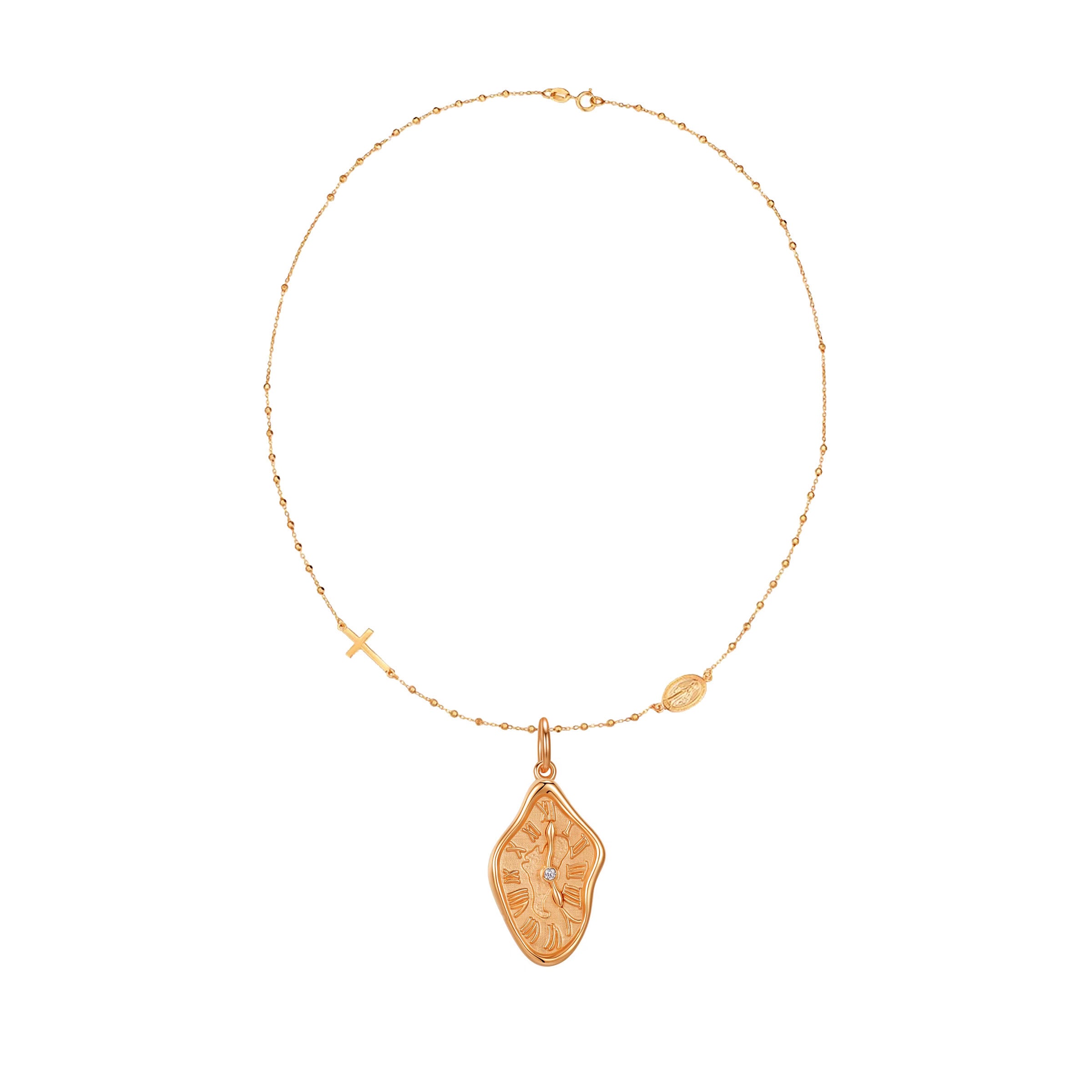 Xenomorph Solid Gold Alien Footprint Necklace - Sci-Fi Jewelry for Men & Women - Perfect Gift for Movie Fans & Collectors