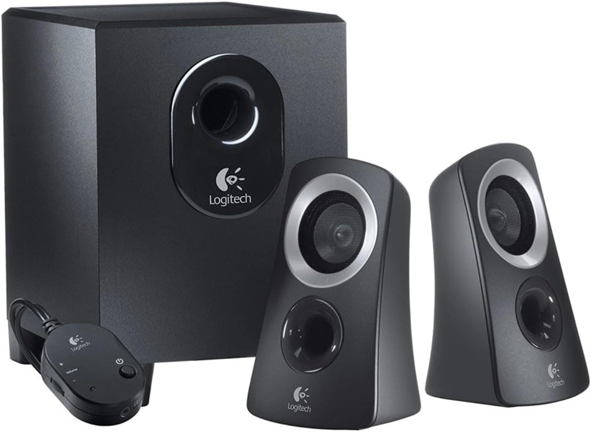 Logitech Z313 Multimedia 2.1 Speaker System with Subwoofer - Powerful Bass for Gaming, Movies & Music | Home Theater & Desktop Audio Setup