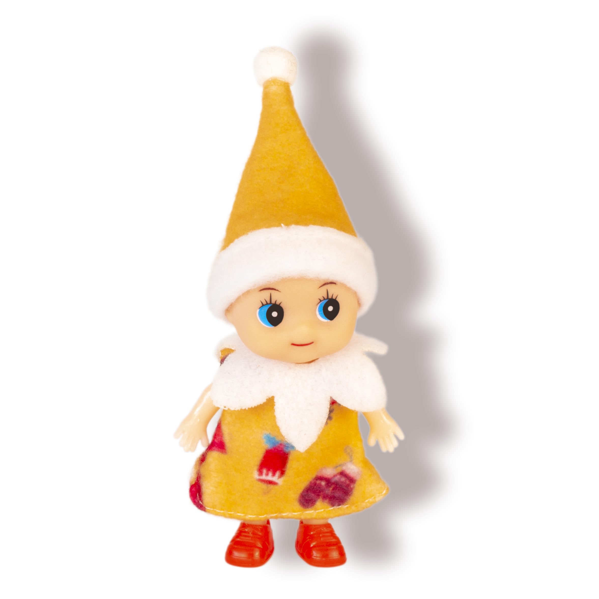 Tiny Baby Elf Doll in Yellow Dress - Perfect for Nursery Decor