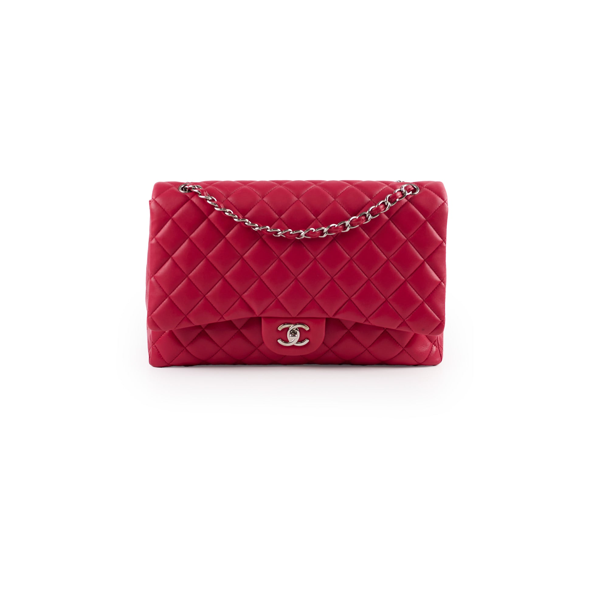 Chanel Maxi Flap Bag in Hot Pink - Luxury Designer Handbag for Women | Perfect for Parties, Weddings & Special Occasions