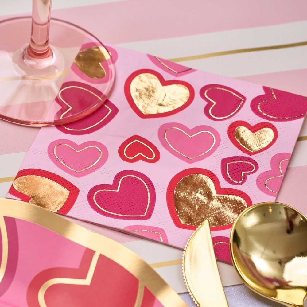 Personalized Cocktail Napkins with Love Notes - Set of 20 | Perfect for Weddings, Anniversaries & Romantic Parties