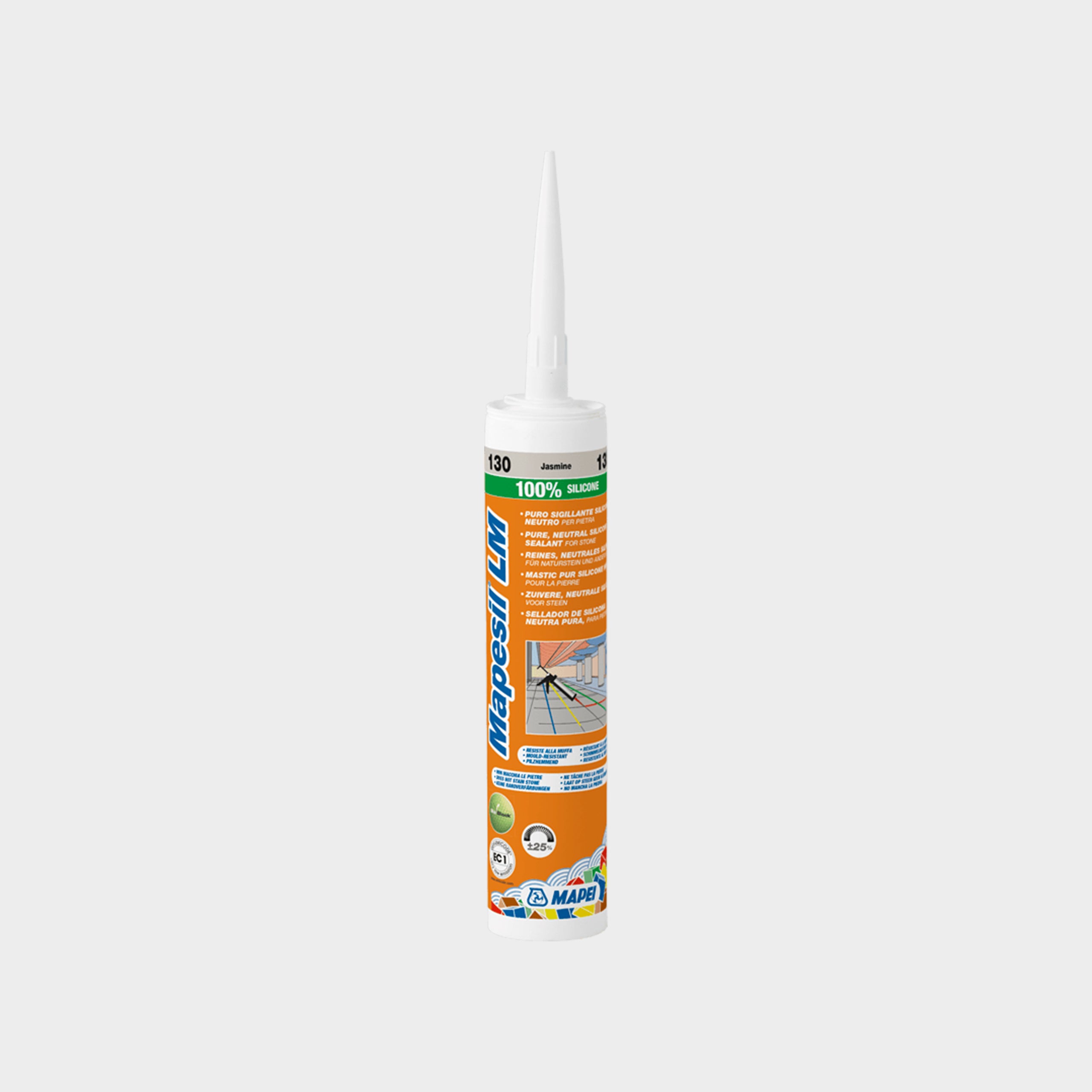 Mapei Silicone LM 111 310ml Silver Grey Sealant - High-Performance Adhesive for Kitchen, Bathroom & Window Caulking - Waterproof & Mold Resistant
