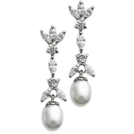 Grace Cubic Zirconia Stud Earrings for Women - Hypoallergenic 925 Sterling Silver Earrings - Perfect for Wedding, Party & Everyday Wear