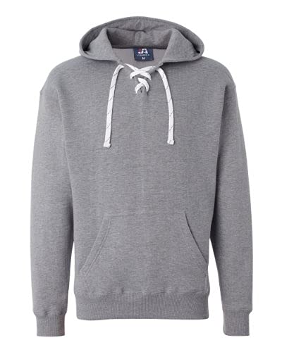 J. America NCAA Men's Sports Lace-Up Hoodie Sweatshirt - Comfortable & Stylish Pullover for College Fans, Gym, and Casual Wear