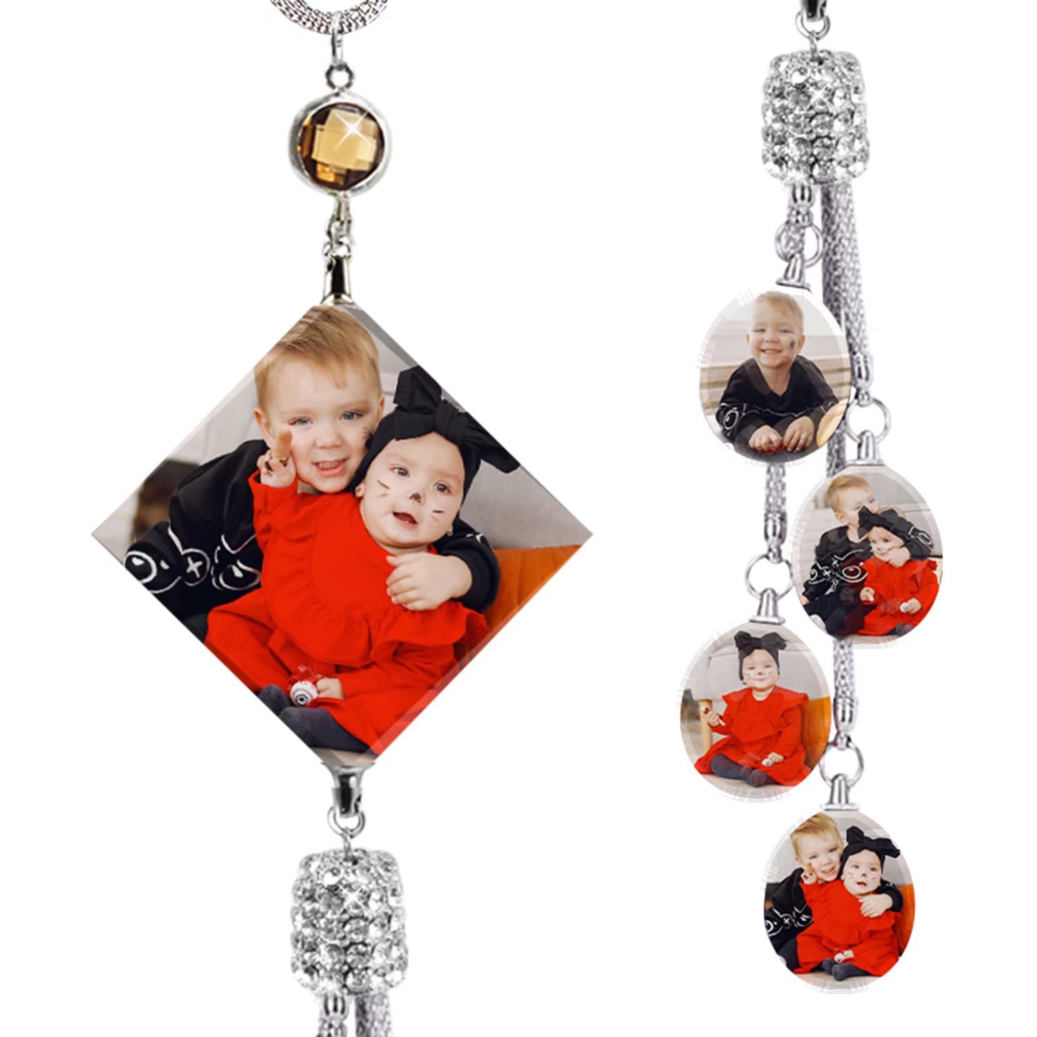 Personalized Custom Photo Pendant - Engraved Car Accessories & Home Decor Gift for Loved Ones | Perfect for Birthdays, Anniversaries & Special Occasions