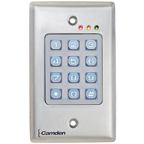 Camden CM 120TX Weatherproof Outdoor Metal Keypad with Backlit Buttons - Perfect for Secure Gate Entry, Commercial Buildings & Home Security Systems