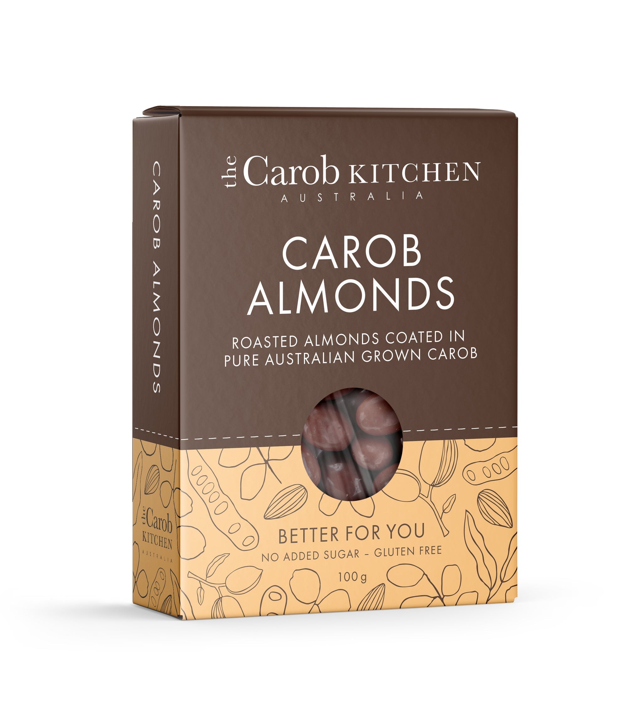 Organic Carob Coated Almonds - Healthy Vegan Snack, Gluten-Free & Non-GMO - Perfect for On-the-Go, Hiking, and Office Snacking