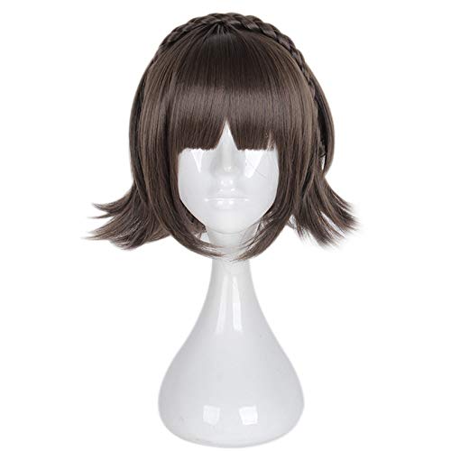 Junww Anime Persona 5 Makoto Niijima Cosplay Wig - Short Brown Synthetic Hair for Women | Perfect for Halloween, Cosplay Events & Anime Conventions