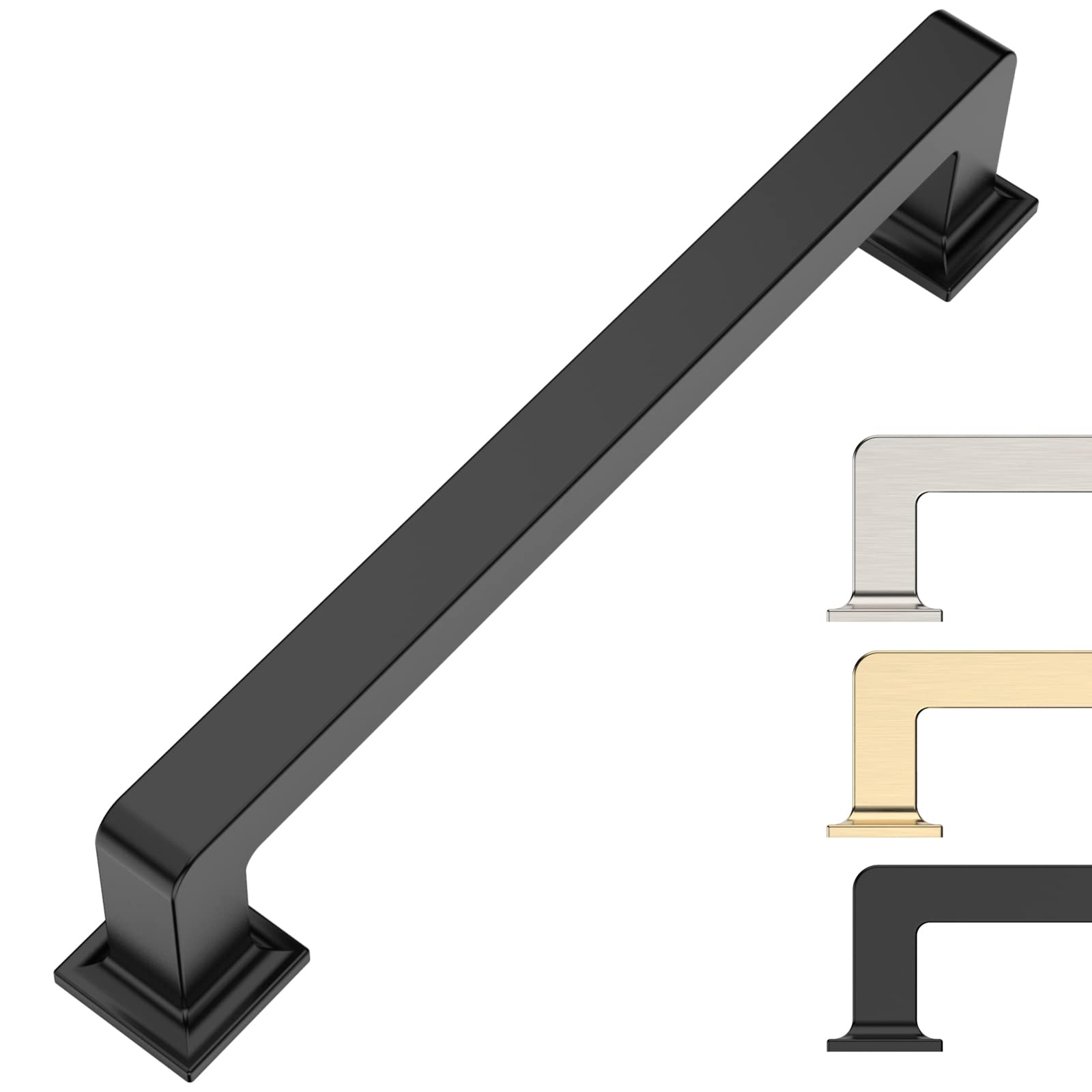 9Build 5 Inch 20 Pack Matte Black Kitchen Cabinet Handles - Durable Cabinet Pulls & Hardware for Modern Kitchens, Cupboards, and Drawers