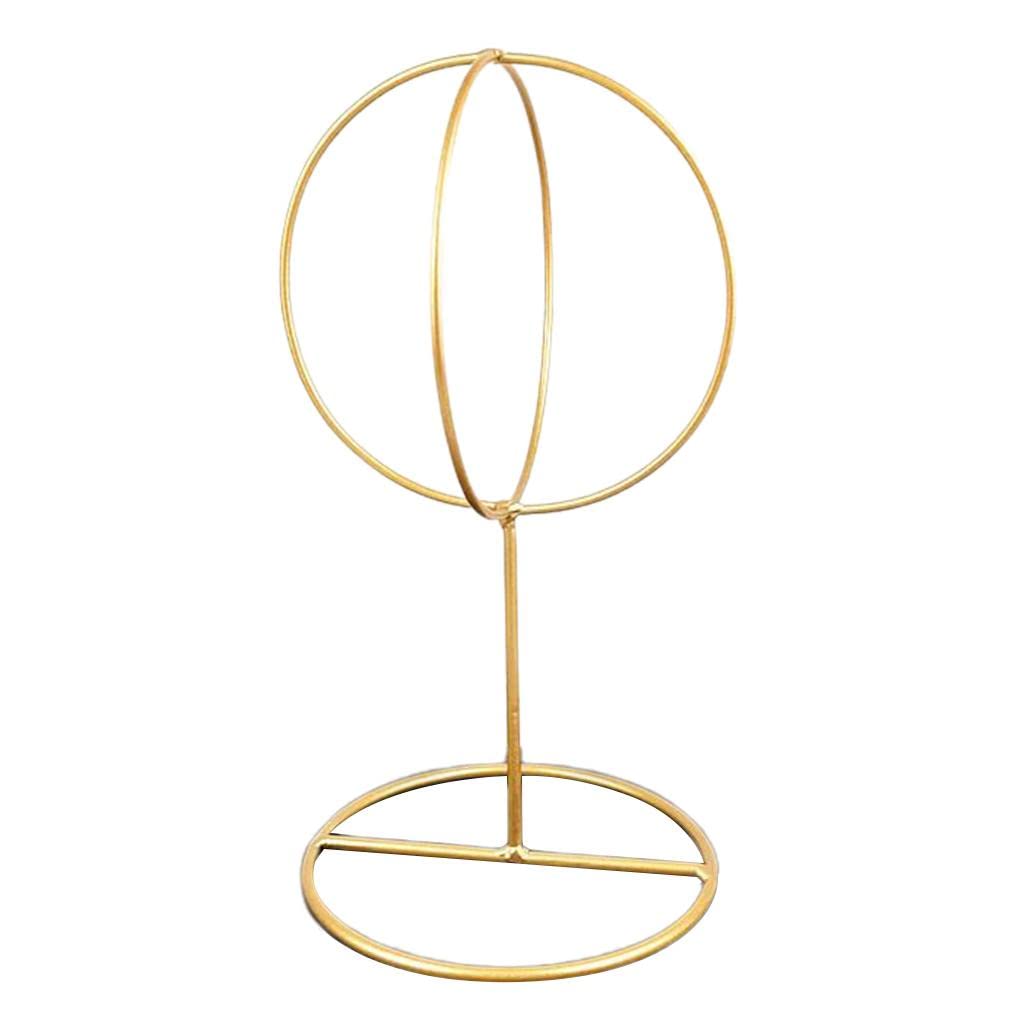 LOVIVER Hat and Helmet Storage Rack - Gold Display Stand for Caps, Wigs, and Accessories - Perfect for Closet, Bedroom, and Retail Store Organization