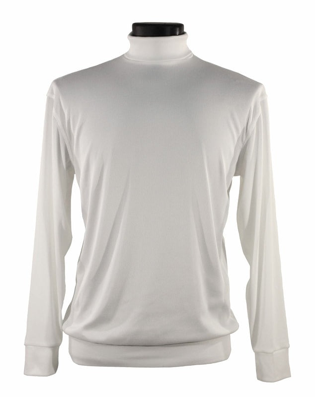 Bassiri Long Sleeve Turtleneck White T-Shirt 633 - Stylish Comfort for Winter Layering & Casual Outfits