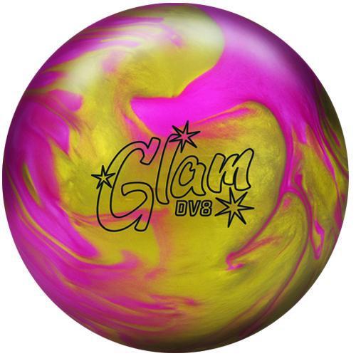 DV8 Glam Pearl Bowling Ball - Pink & Gold for Women | High Performance Reactive Resin | Perfect for League Play & Tournaments | Striking Style & Precision Control
