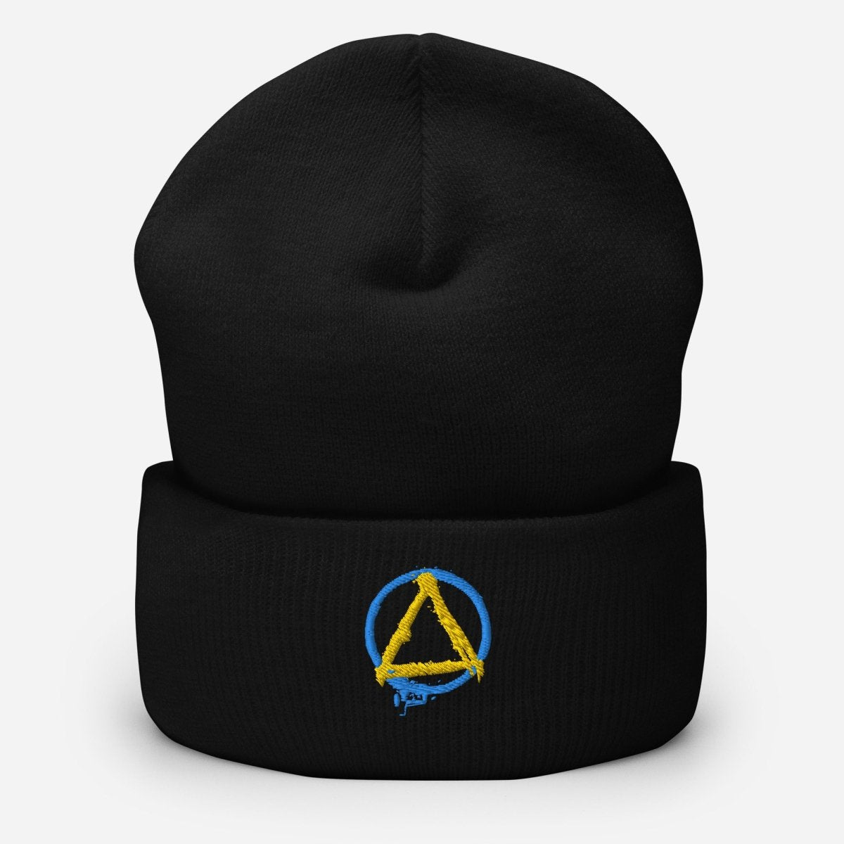 Graffiti Sobriety Symbol Cuffed Beanie - Stylish Unisex Winter Hat for Men & Women - Perfect for Cold Weather, Streetwear Fashion, and Recovery Support