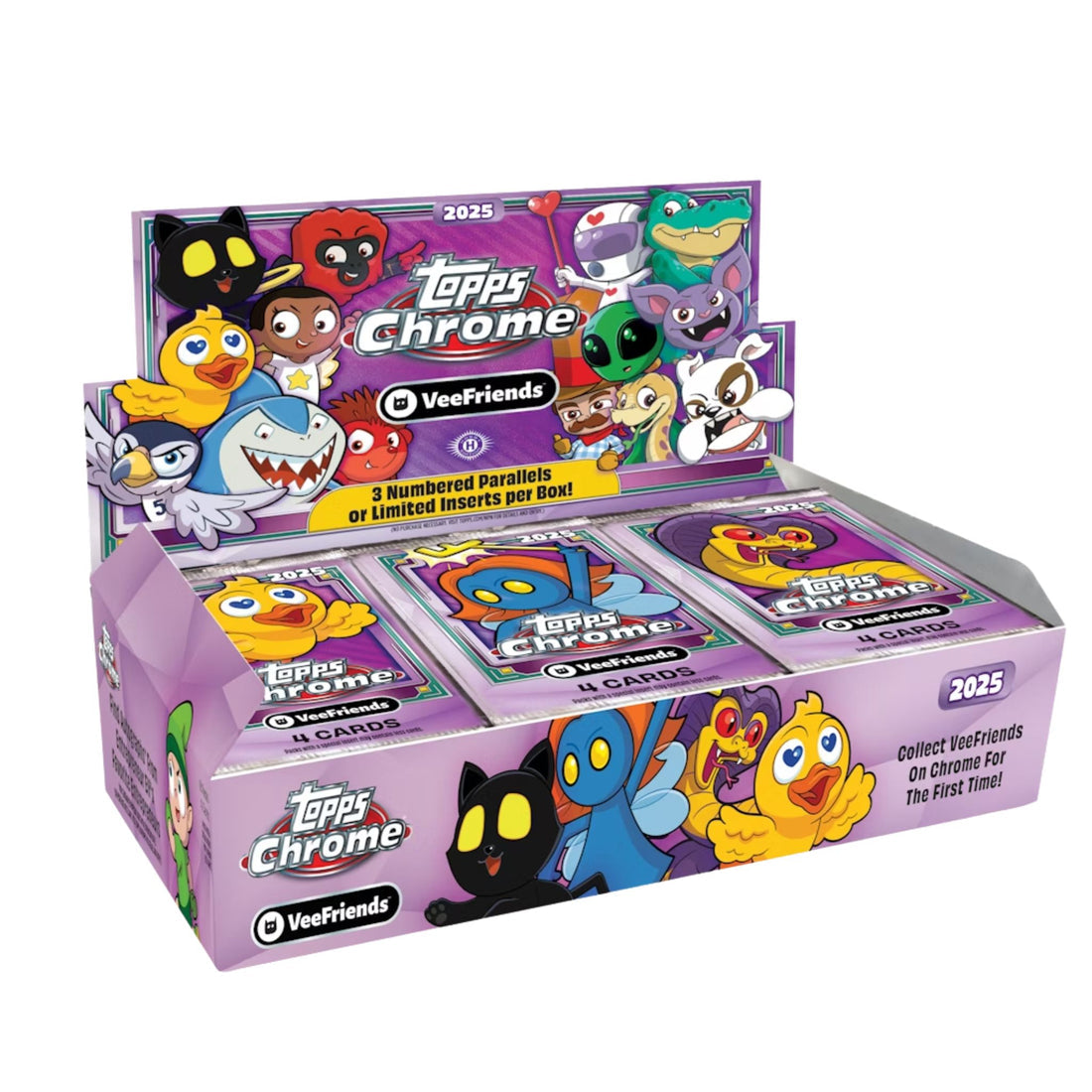 2025 Topps Chrome VeeFriends Hobby Box - Exclusive Trading Cards Collection for Collectors & Investors - Perfect for Sports Memorabilia Enthusiasts & Gift Giving