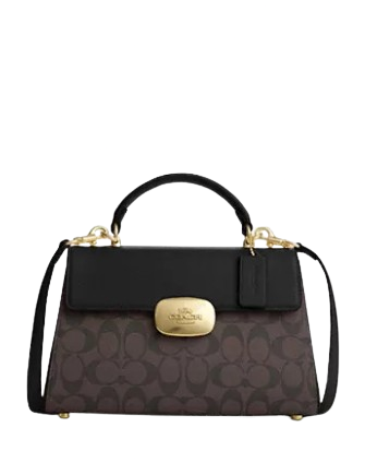 Coach Eliza Top Handle Bag in Signature Canvas - Stylish & Durable Crossbody Purse for Women, Perfect for Work, Travel & Everyday Use