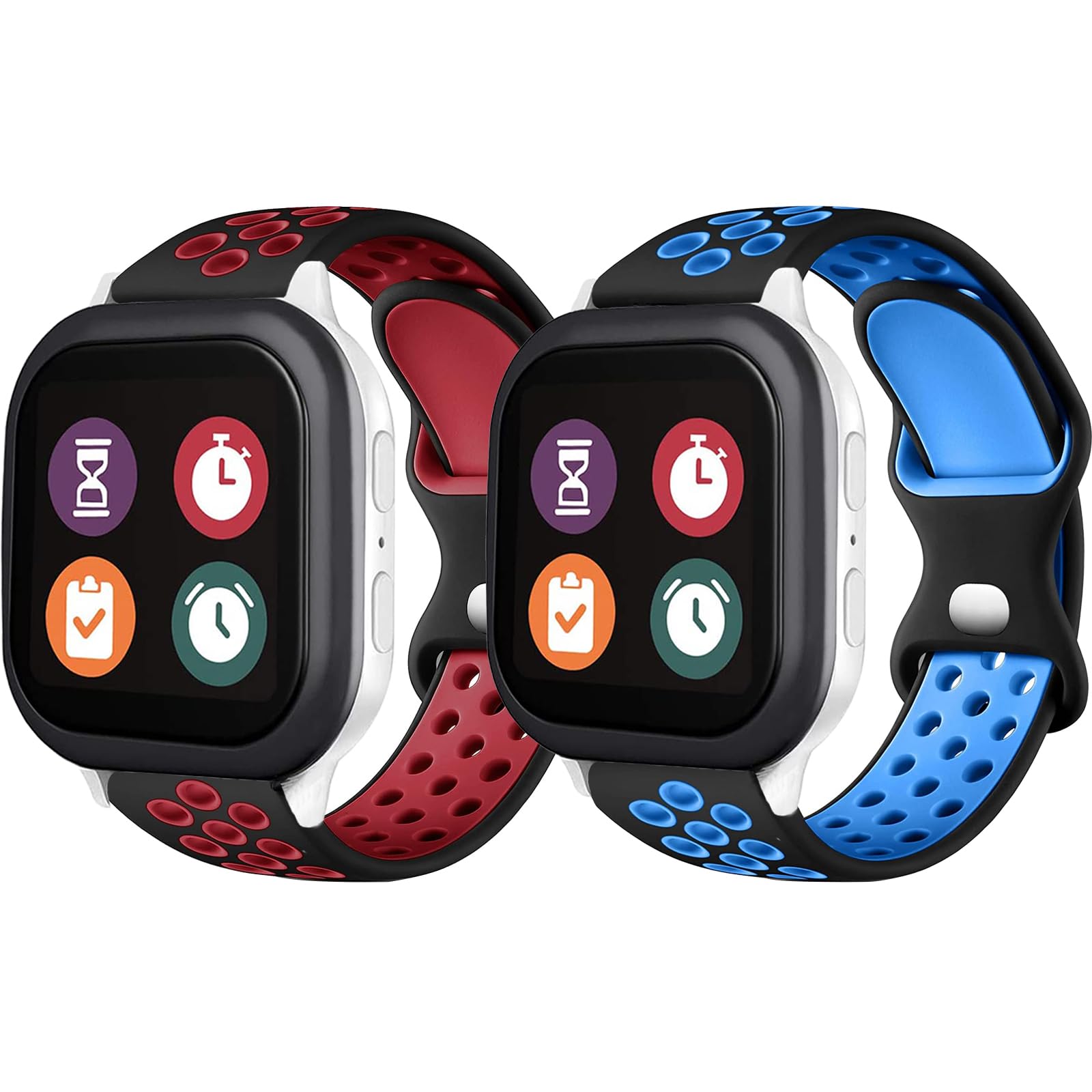2 Pack Silicone Sport Band for Gizmo Watch 3/2/1, Gabb Watch 3e/3/2/1, SyncUp & Cosmo JrTrack - Soft Breathable Small Smartwatch Replacement Bands for Kids Active Play & Daily Wear