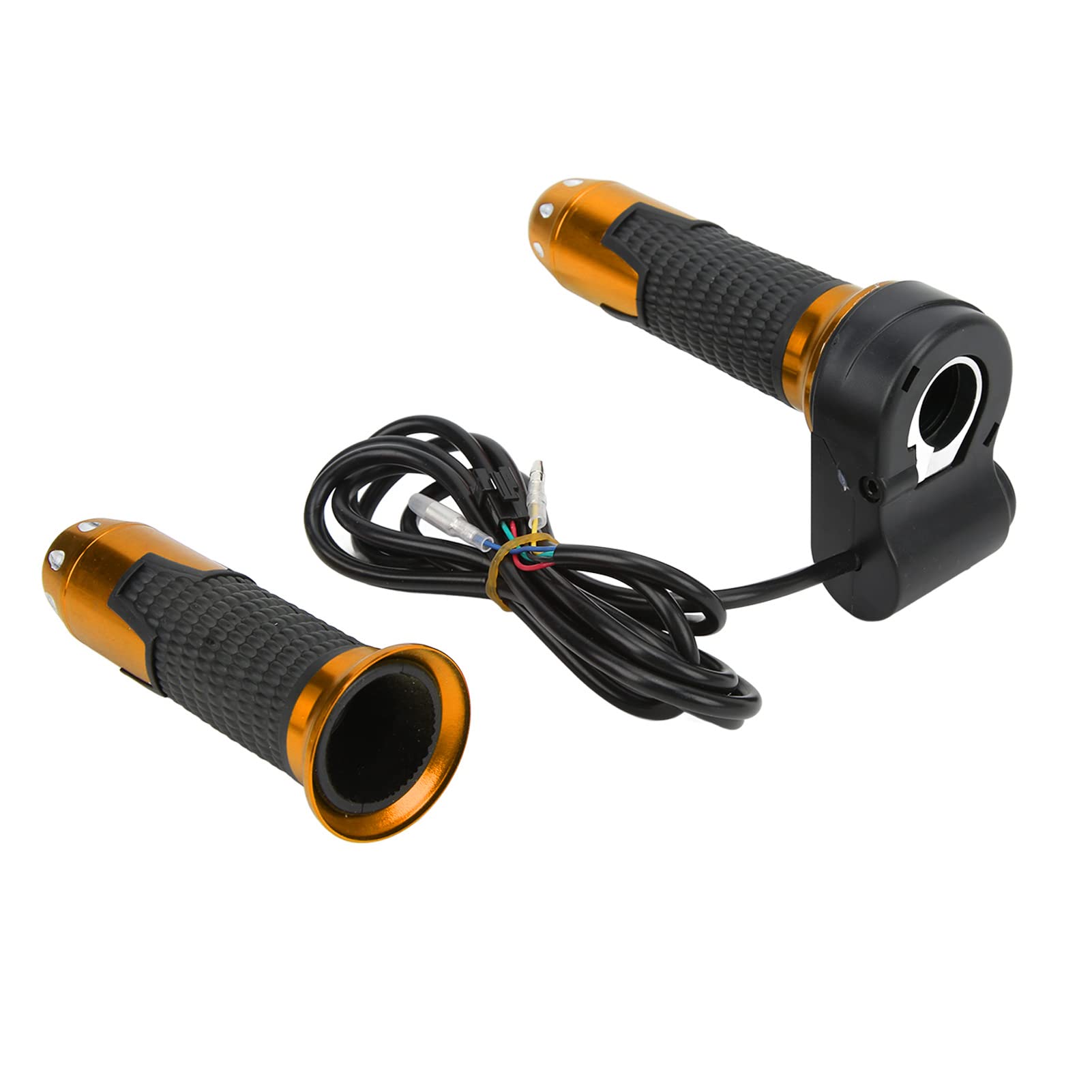 Premium Universal Throttle Grips for Electric Scooters & Bikes - Durable Plastic Handlebar Grips (Gold, 1 Pair) - Perfect for Commuting, Off-Roading & Urban Riding