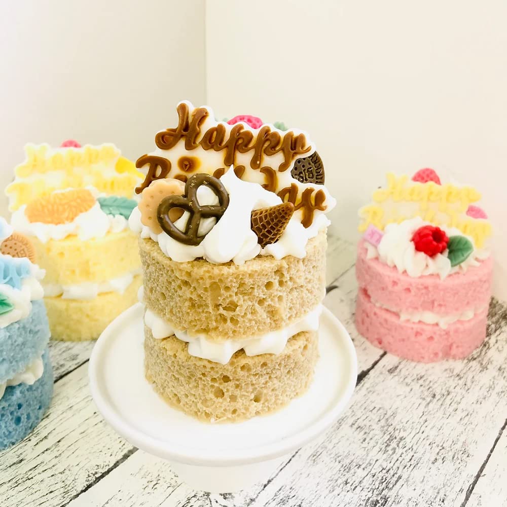 Forever Cake Scented Candle - Chocolate Birthday Candle Gift with Fruity Aromas (Strawberry, Blueberry, Orange) for Party Decorations & Romantic Home Ambiance