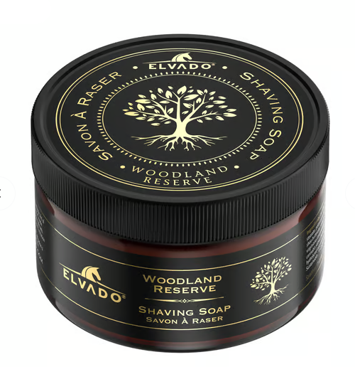 Elvado Grooming Woodland Reserve Shaving Soap for Men - Natural & Organic Beard Care - Premium Shaving Cream for Sensitive Skin - Perfect for Daily Shaving Routine & Gift Sets