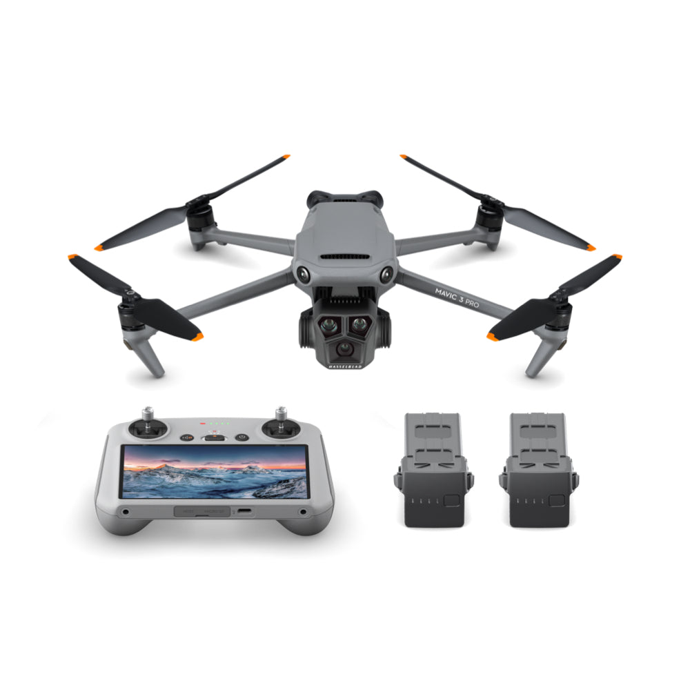 DJI Mavic 3 Pro Fly More Combo with DJI RC - Professional 4K Drone with 3 Cameras, 43-Min Flight Time, Omnidirectional Obstacle Sensing - Perfect for Aerial Photography, Travel Vlogging & Outdoor Adventures