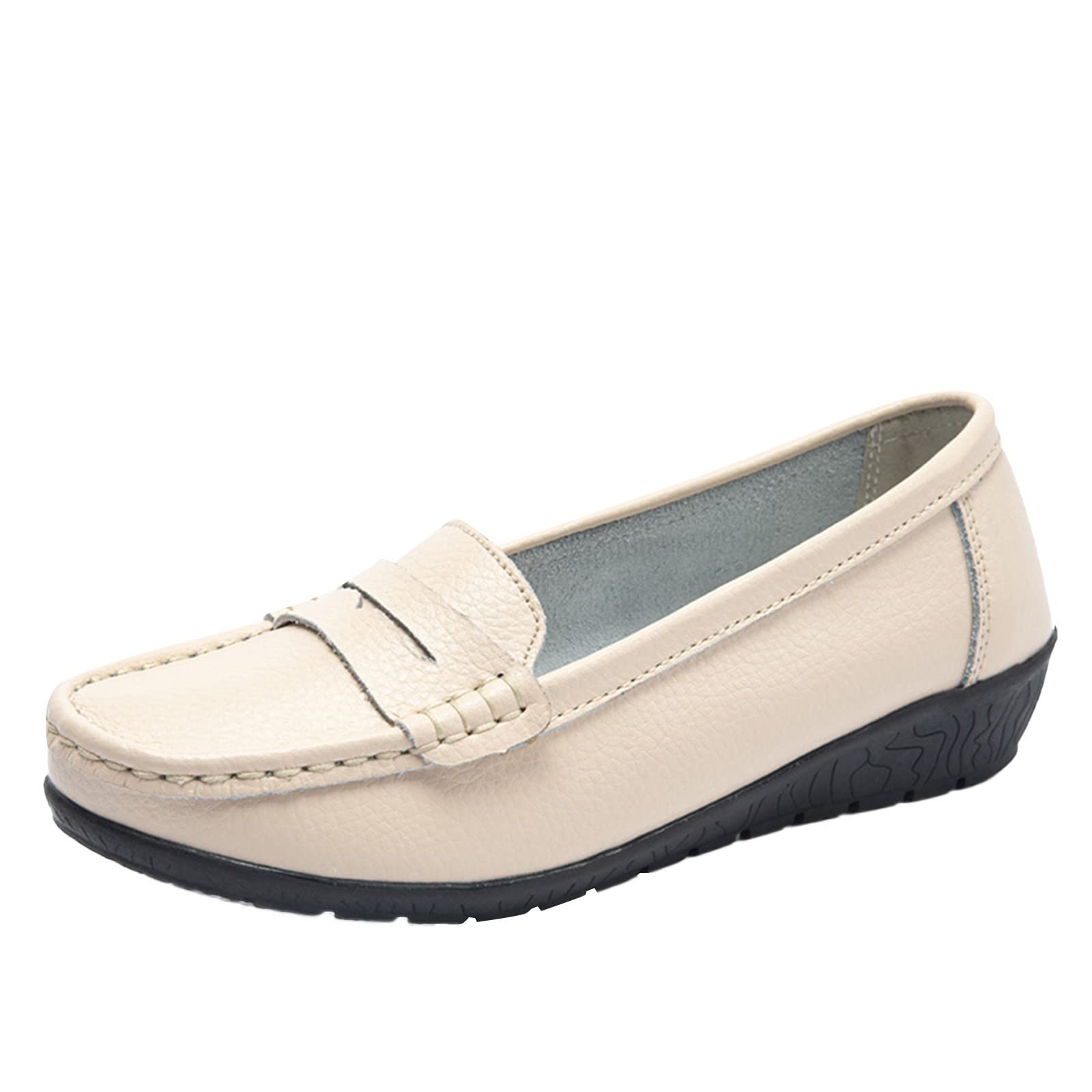Women's & Men's Comfortable Casual Loafers - Flat Heel Slip-On Shoes for Everyday Wear | Solid Color Lightweight Walking Shoes for Office, Travel & Daily Use