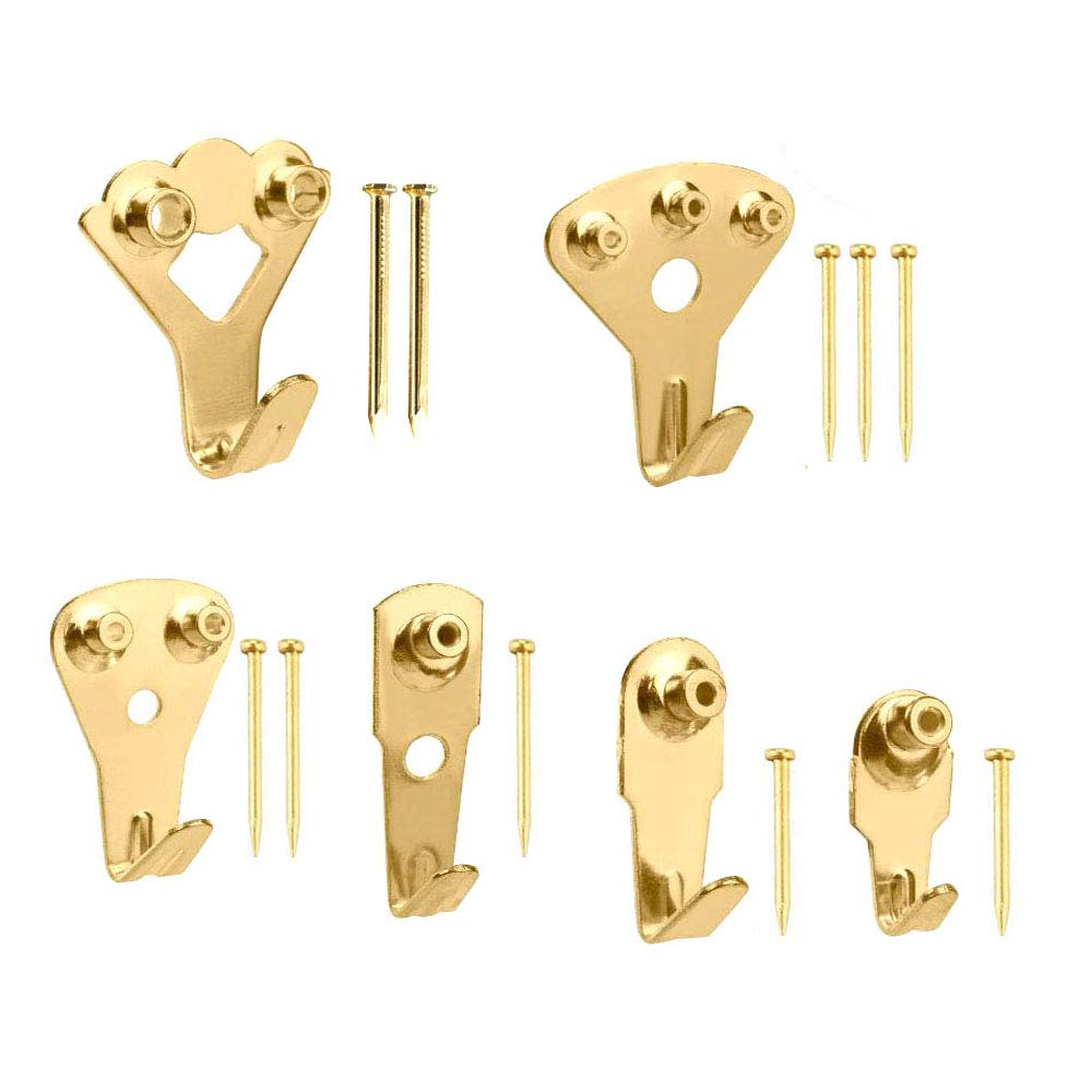 Heavy Duty Picture Hangers 205 Pcs - Wall Hooks for Photo Frames & Home Decor