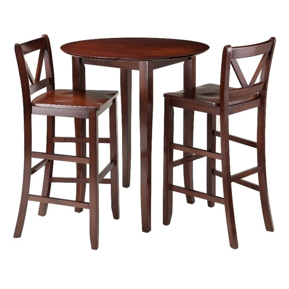 Winsome Fiona Brown Wooden Back Stool - Stylish & Comfortable Seat for Dining, Kitchen, Living Room & Office
