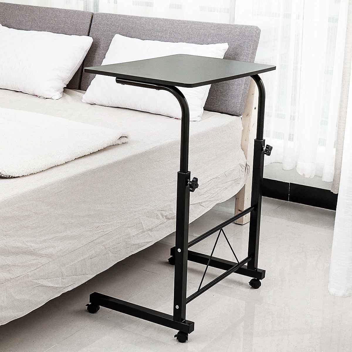 Adjustable Mobile Standing Desk for Laptop - Portable Rolling Computer Table with Wheels for Home Office, Bedside, Sofa & Workspace (Black Willow) - Perfect for Remote Work, Gaming & Small Space Living