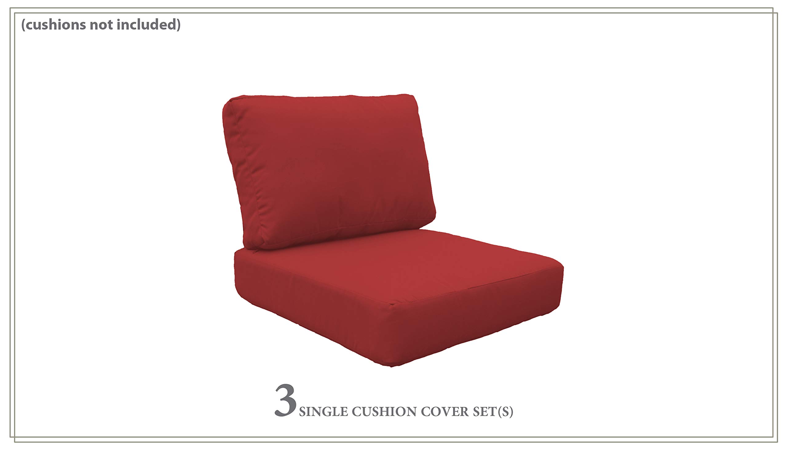 TK Classics Terracotta Cover Set for COAST-03c Patio Furniture - Outdoor Cushion Replacement (Cushions Not Included) - Perfect for Poolside, Garden & Backyard Decor