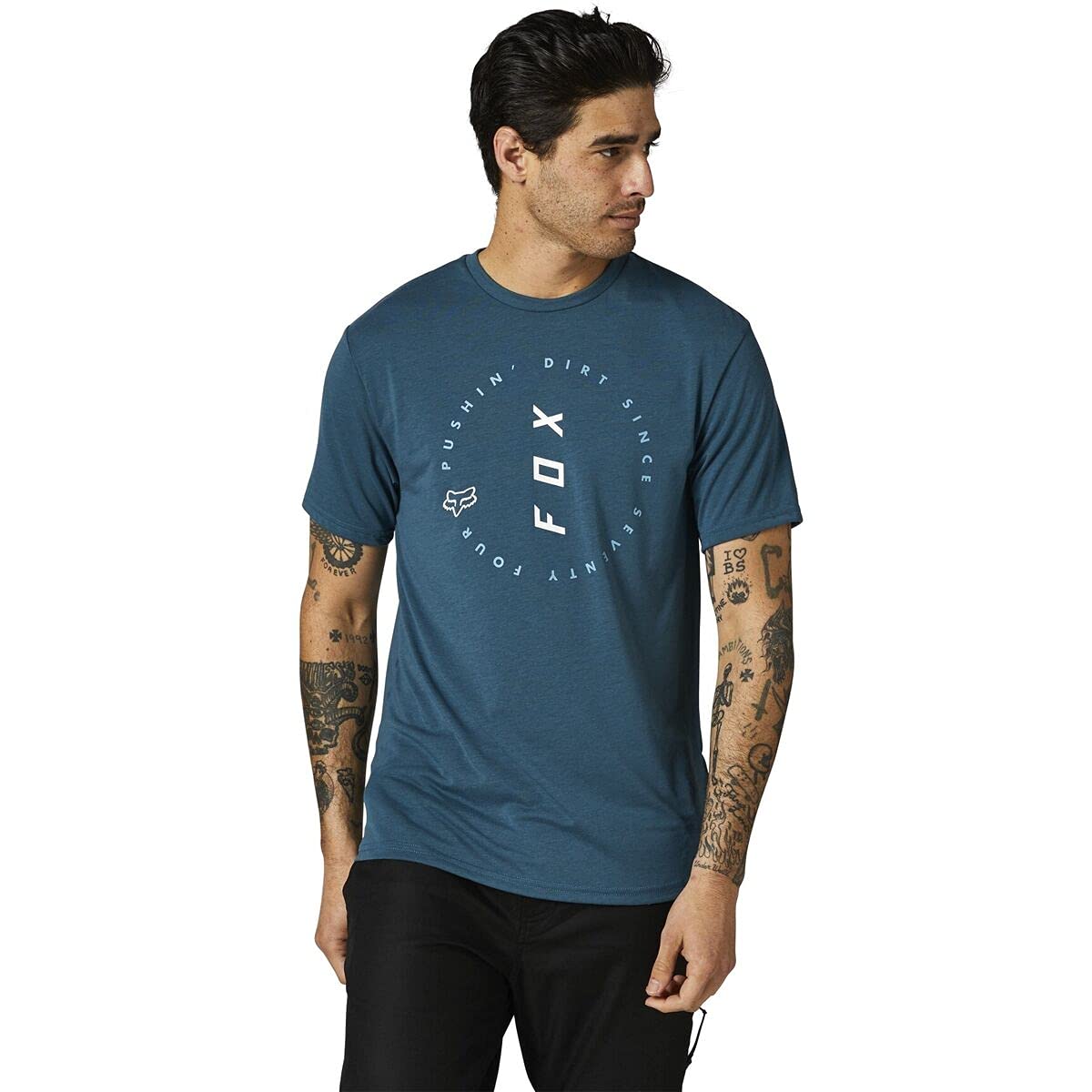Fox Racing Men's Clean Up Short Sleeve Tech Tee - Moisture Wicking Performance Shirt for MTB, Motocross & Outdoor Activities