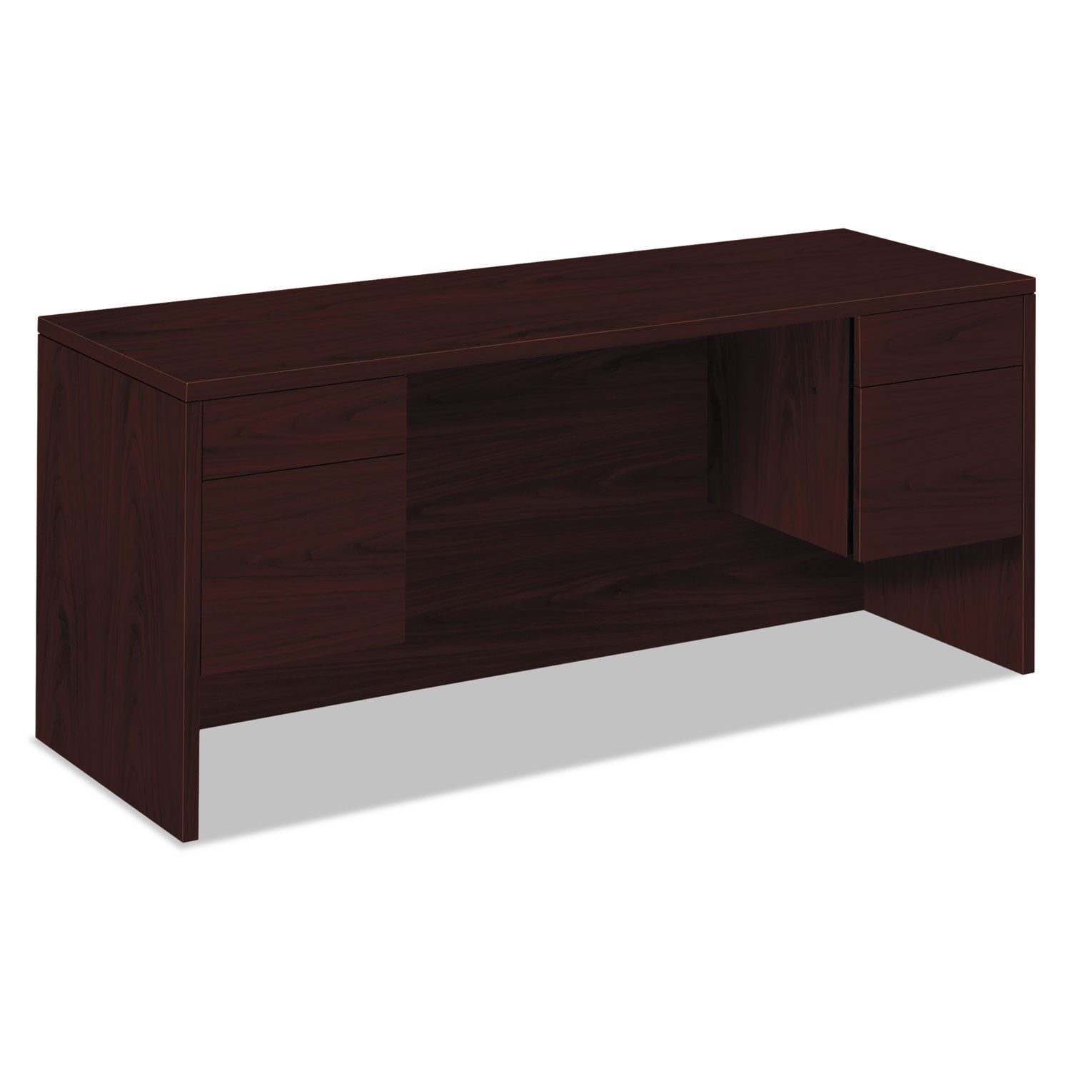 10500 Series Kneespace Credenza with 3/4 Height Pedestals - 60