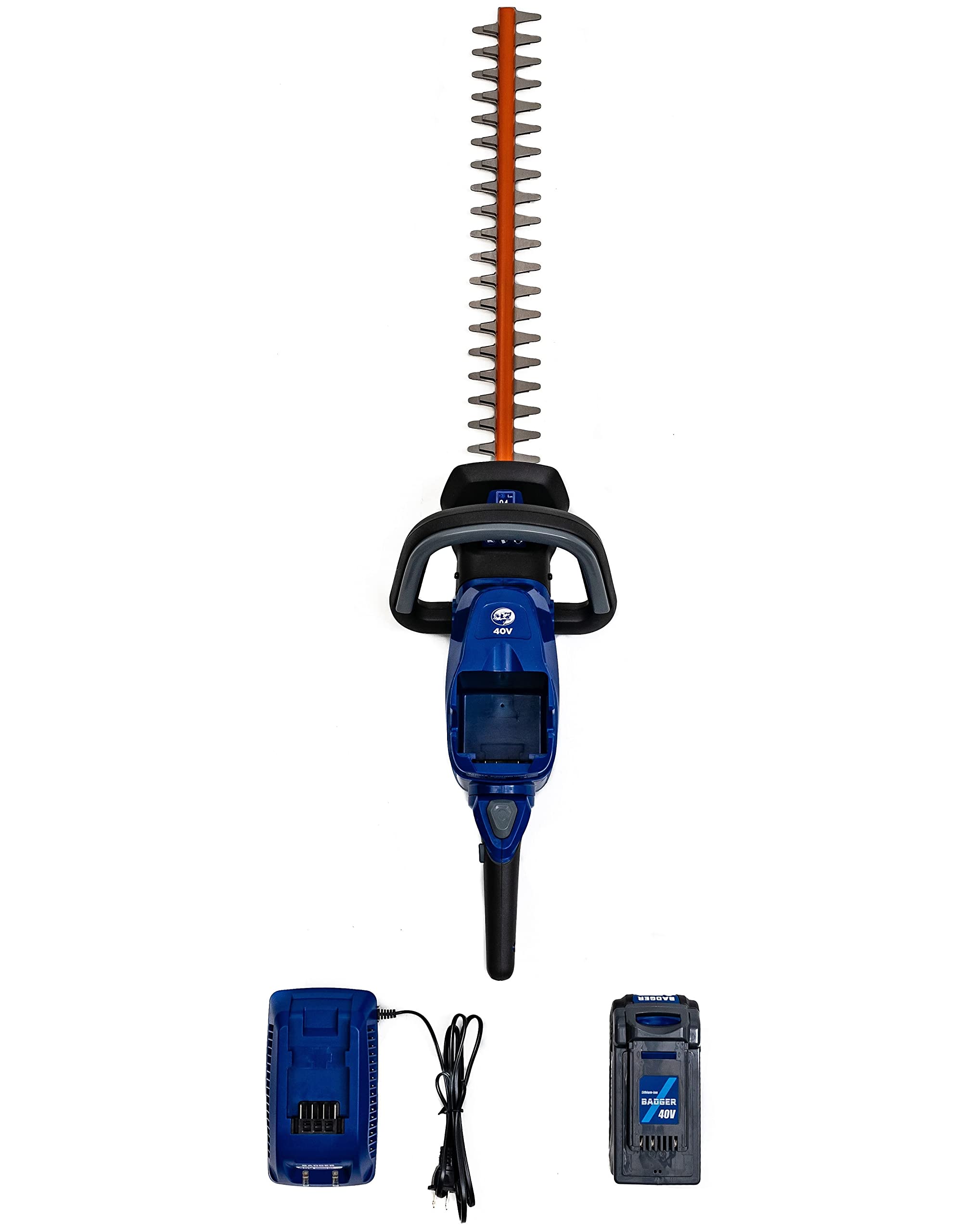 Wild Badger 40V Cordless Hedge Trimmer - 22 Inch Blade, 2.0Ah Battery & Charger Included - Perfect for Lawn Care, Garden Trimming & Landscaping