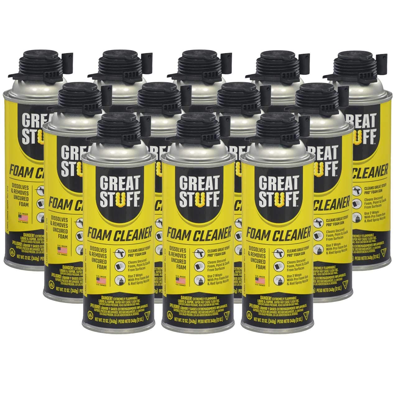 GREAT STUFF PRO TOOL CLEANER - Professional Foam Cleaner for Construction Tools & Equipment - Perfect for Removing Expanding Foam Residue from Caulking Guns and Power Tools