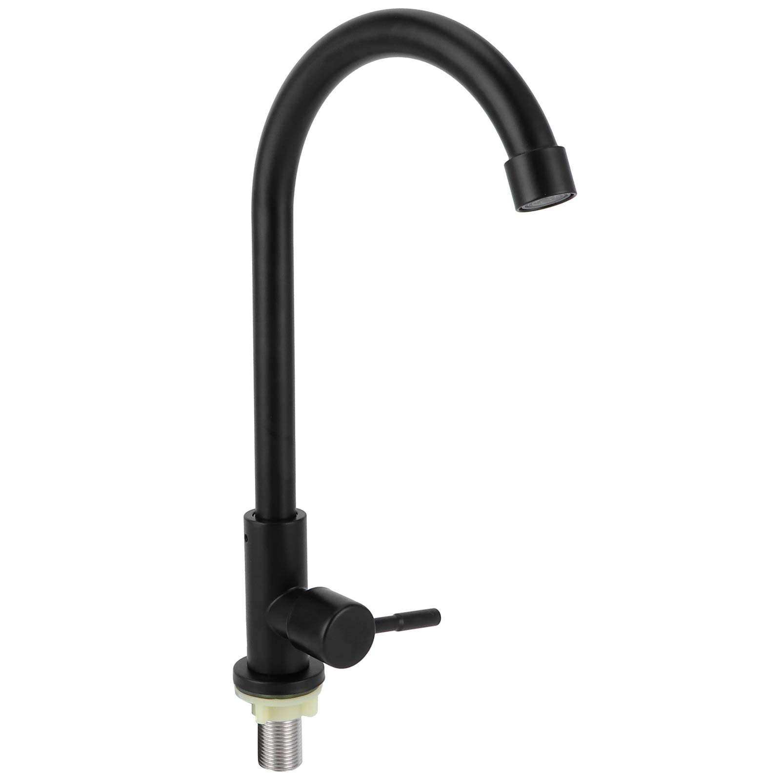 90 Degree Rotating G1/2 Faucet - Matte Black Water Tap for Bathroom & Kitchen Sink