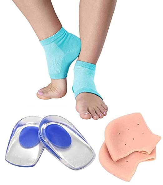 REETIK FASHION HUB 3-Pack Moisturizing Gel Heel Socks with Silicone Pads & Heel Protector Insoles - Plantar Fasciitis Relief for Men & Women - Perfect for Sleeping, Workouts & Daily Comfort