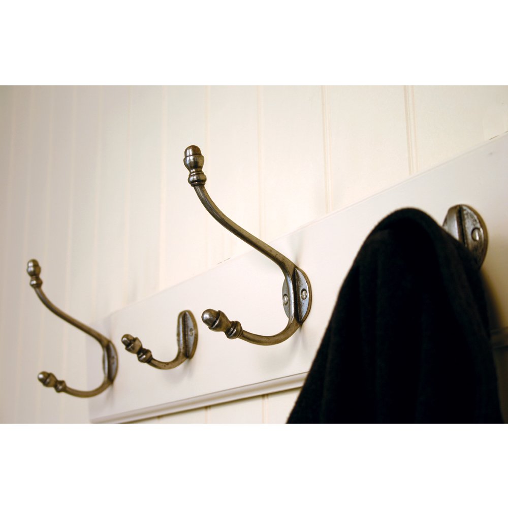 Natural Iron Single Coat Hook - Rustic Wall Hooks for Hanging Coats, Hats & Bags - Perfect for Entryway, Mudroom & Closet Organization