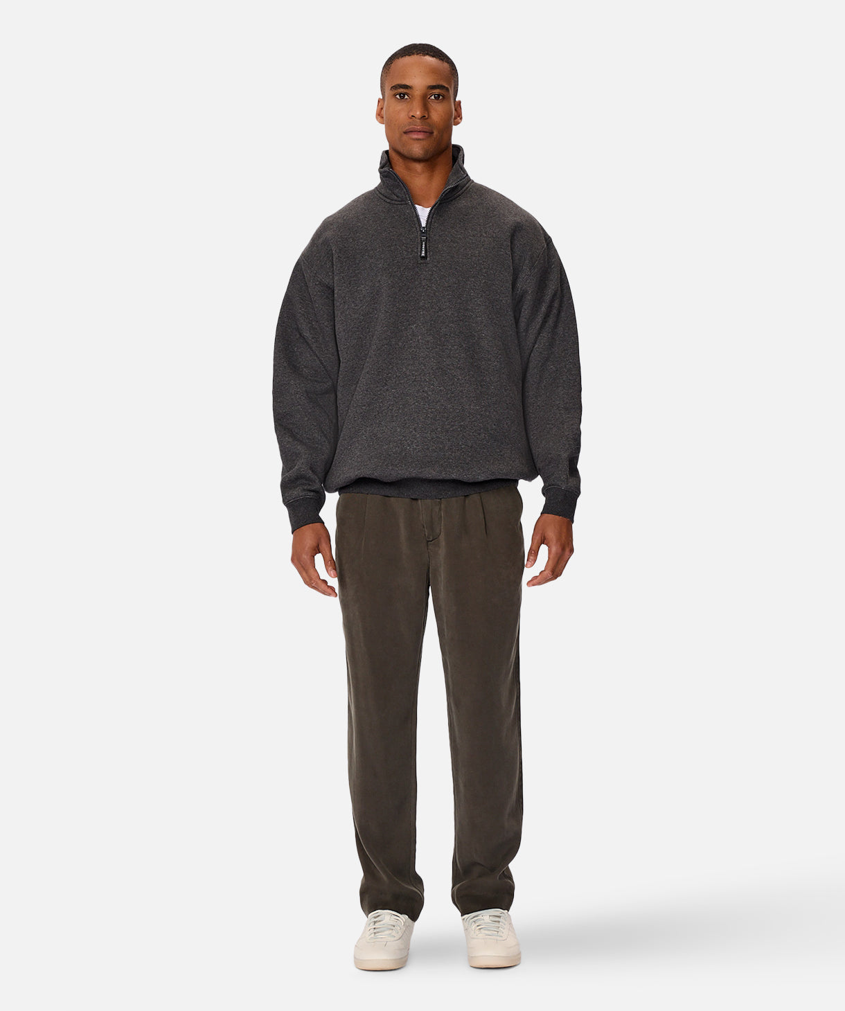 Staunton Tracktop Men's Athletic Jacket - Charcoal Marl Grey for Running, Gym & Outdoor Workouts