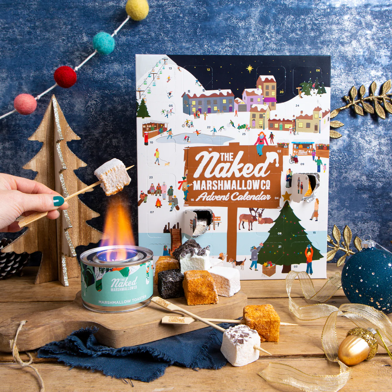 Gourmet Marshmallow Advent Calendar - 24 Days Holiday Countdown Treats for Christmas, Gifts & Stocking Stuffers