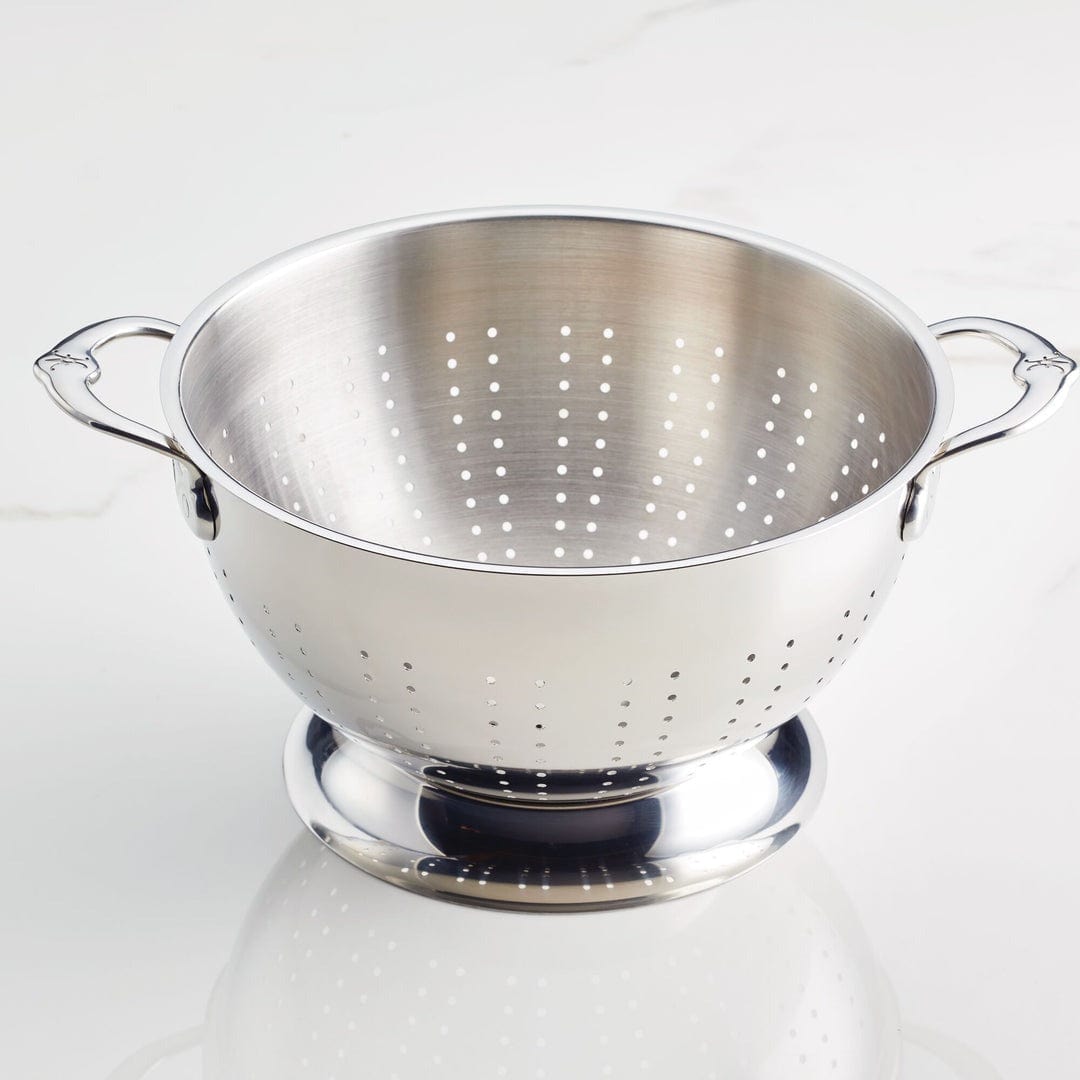 Hestan Provisions 5 Quart Stainless Steel Colander - Durable Kitchen Strainer for Pasta, Vegetables & Fruits | Perfect for Cooking, Washing & Draining