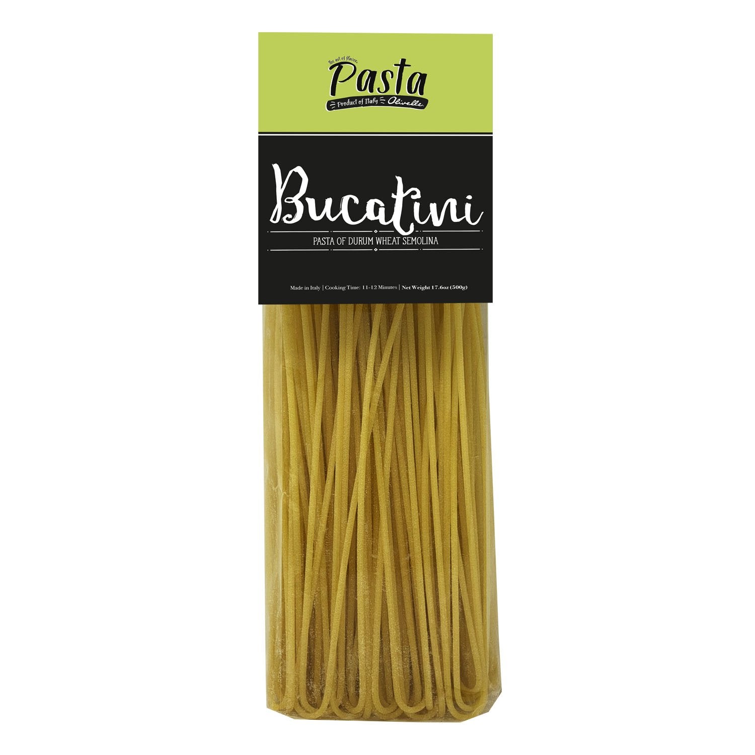 Authentic Bucatini Pasta - Italian Imported Long Hollow Noodles for Carbonara & Amatriciana | Perfect for Home Cooking & Gourmet Italian Dishes