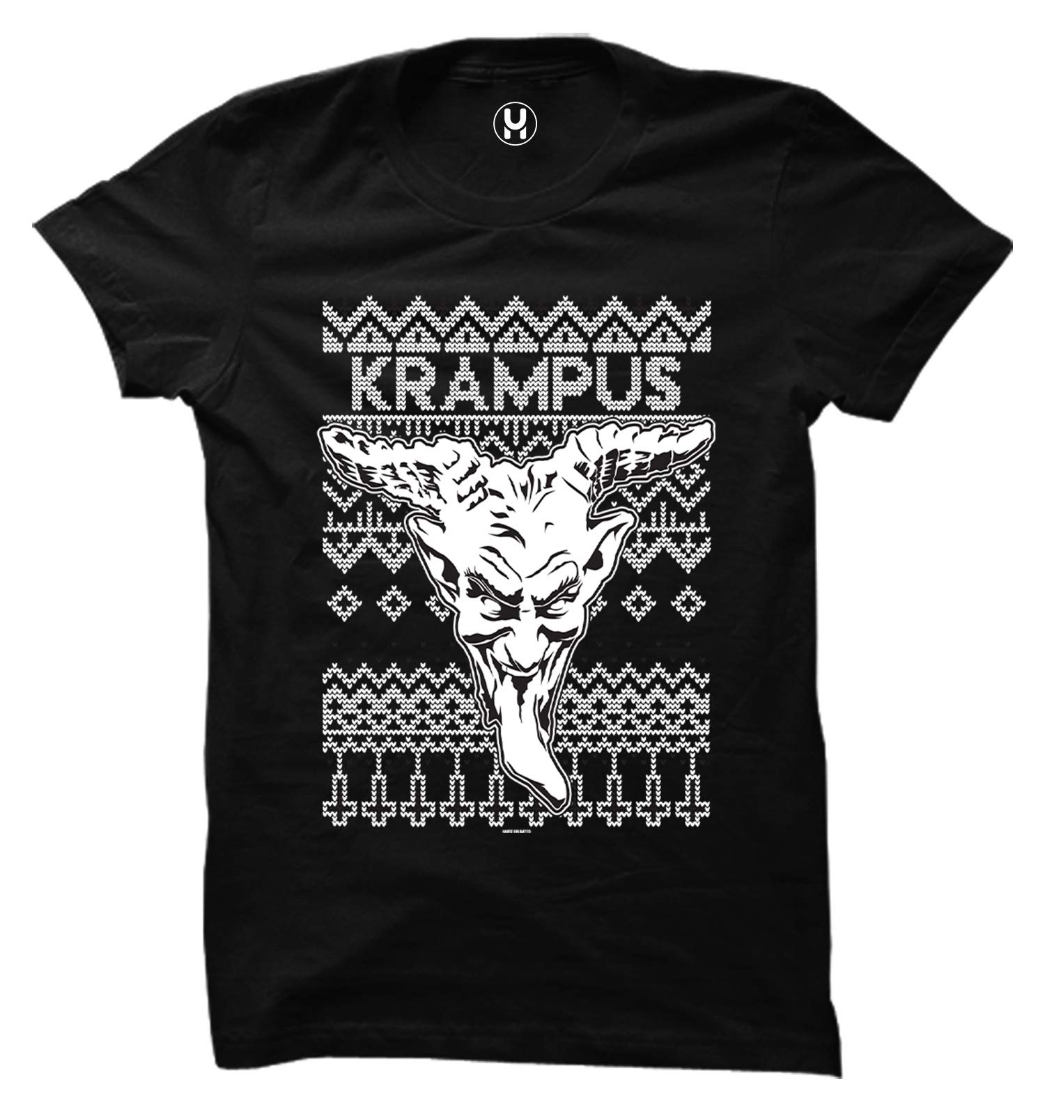 Haase Unlimited Krampus Ugly Christmas T-Shirt for Women - Evil Wicked Holiday Novelty Tee - Perfect for Christmas Parties, Gift Exchanges & Festive Outfits