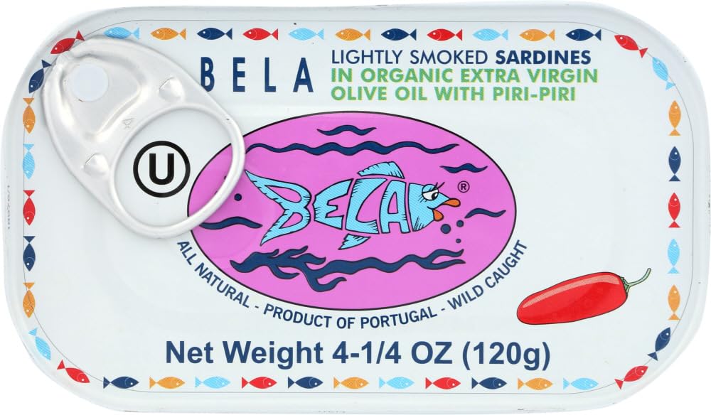 Blue Galleon Sardines in Hot Sauce - 4.25oz Canned Fish (Pack of 6) | Spicy Seafood Snack for Salads, Pasta & Charcuterie Boards | High Protein Pantry Staple