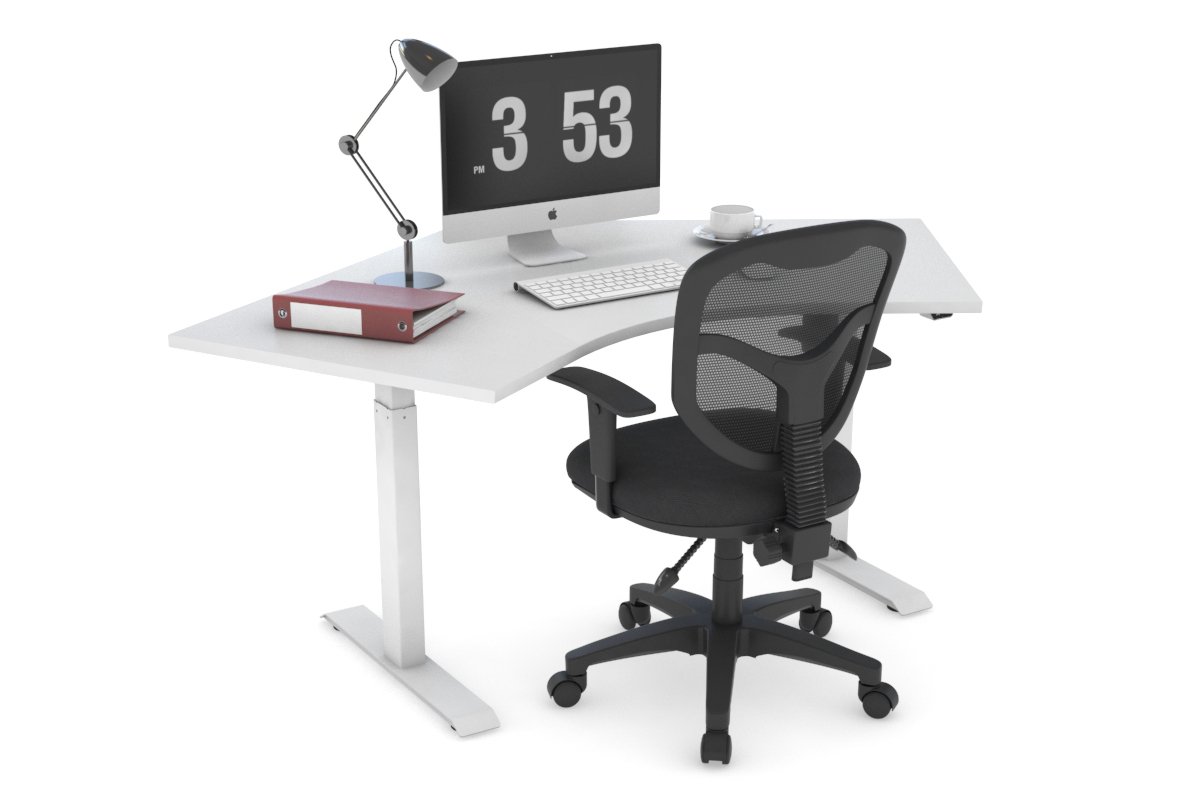 Ergonomic 120 Degree Adjustable Height Workstation - Perfect for Single Person Office & Home Workspace - Ideal for Standing Desk, Computer Work & Study