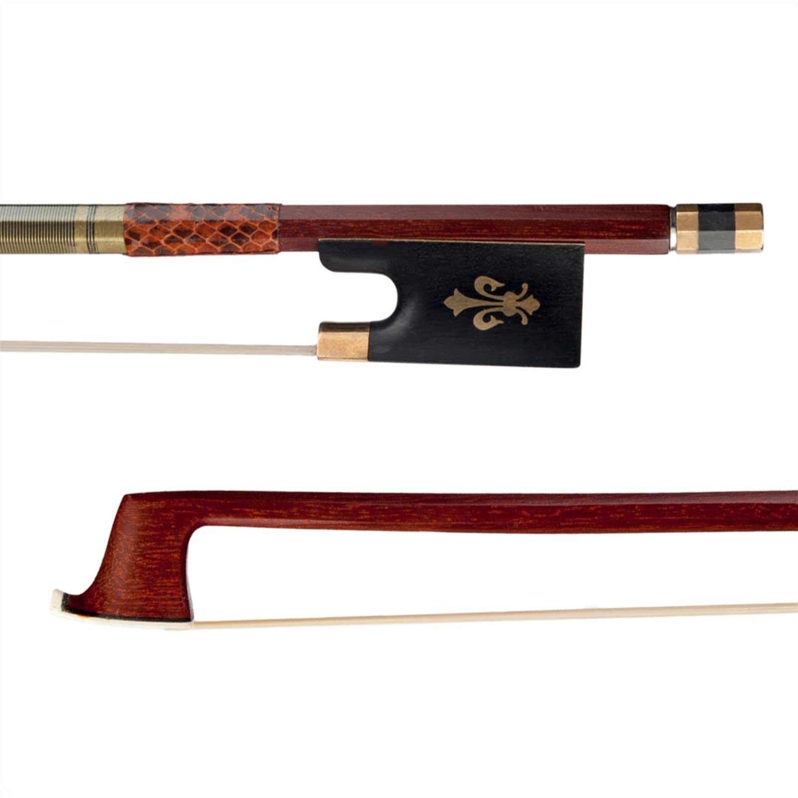 Premium 4/4 Full Size Violin Bow with Ebony Frog & Pernambuco Wood - Real Horsehair for Superior Sound & Perfect Balance - Ideal for Students & Professional Violinists - Perfect for Practice, Performances & Orchestra Use