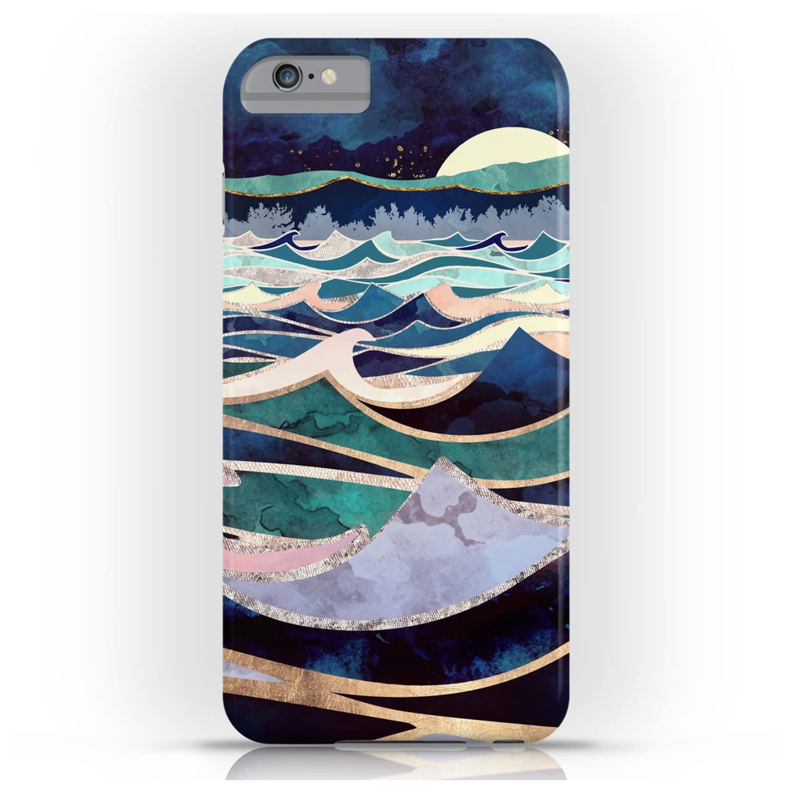 Spacefrogdesigns Moonlit Ocean iPhone 6s Plus Case | Slim Protective Phone Cover for Apple iPhone 6S Plus | Perfect for Beach Lovers & Nature Enthusiasts