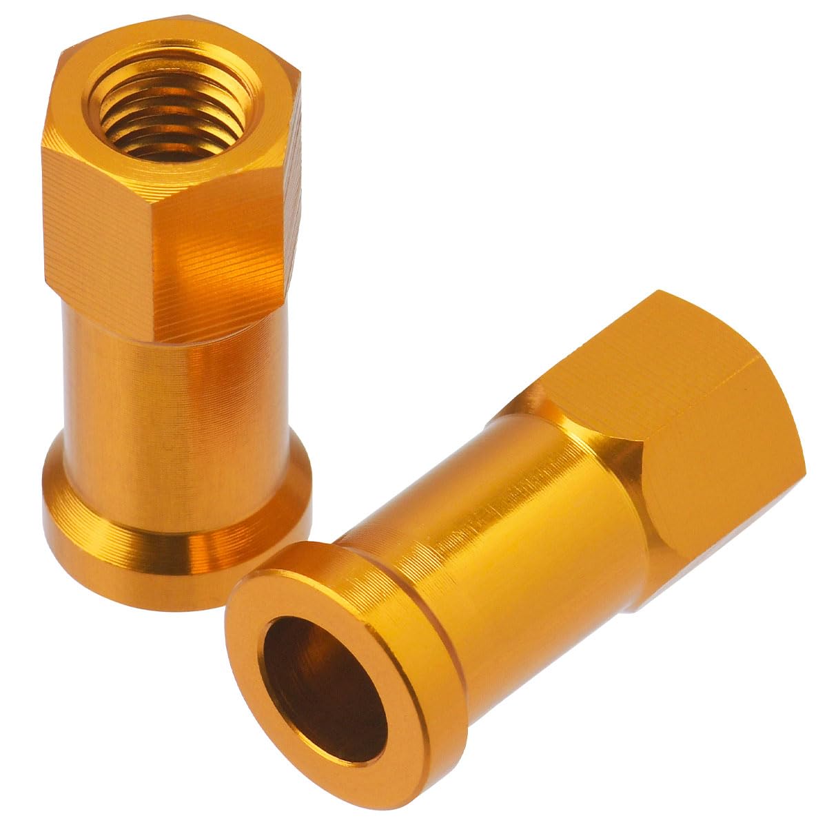 Gold Rim Lock Nuts 2-Pack (D58-02-103) - Secure Wheel Fastening for Cars, Trucks & Motorcycles