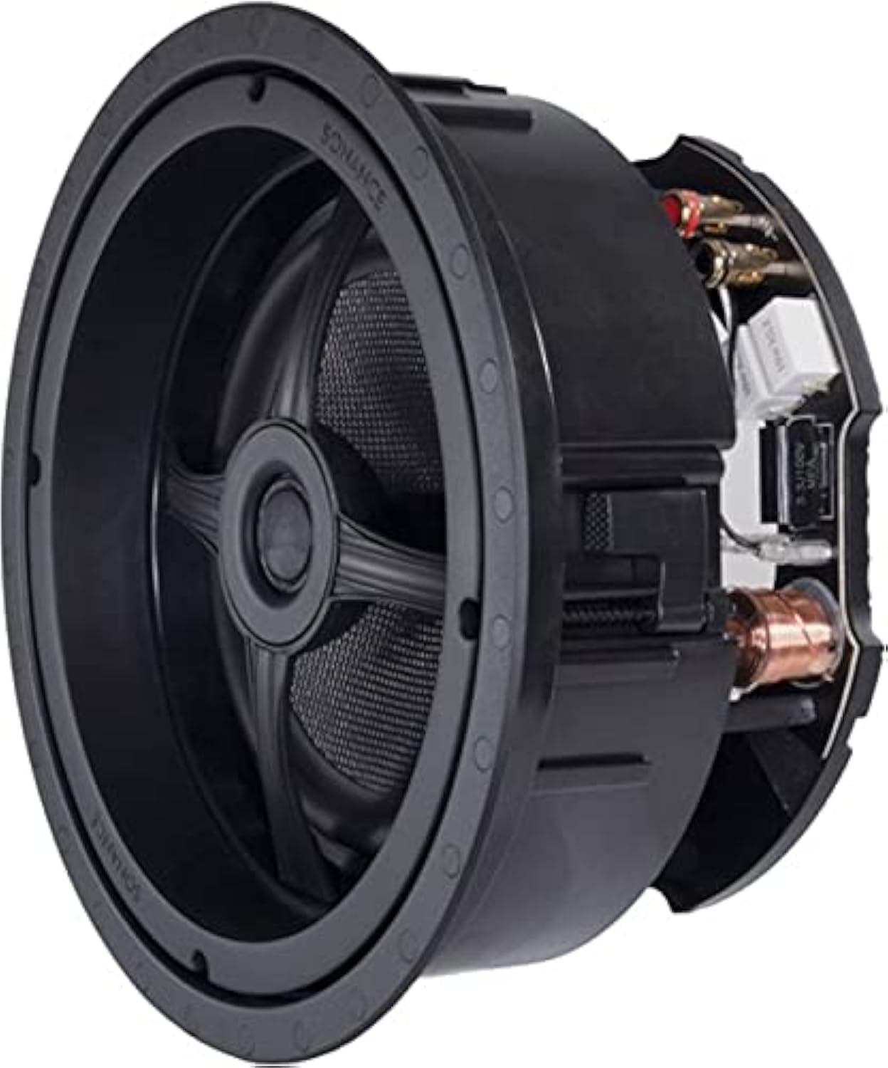 Sonance MAG8R 8-Inch 2-Way In-Ceiling Speakers (Pair) - White Paintable for Home Theater & Background Music System